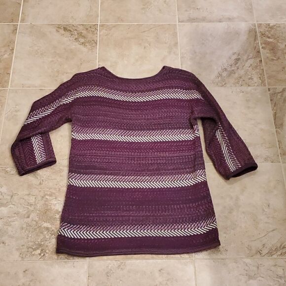 Chaps denim purple striped sweater - Picture 6 of 6
